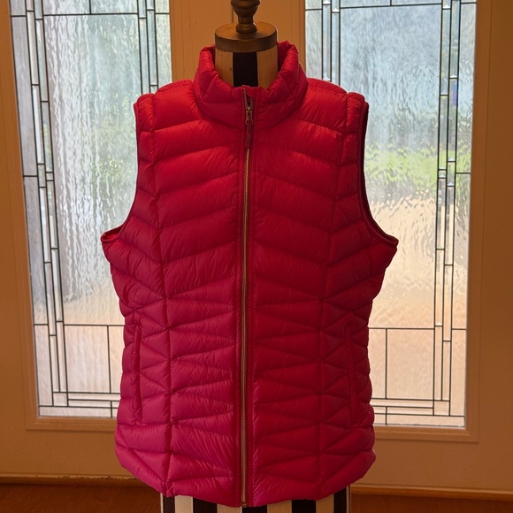 Tangerine Women's Down Puffer Vest 2XL Pink Packable Lightweight Warm - Picture 1 of 5